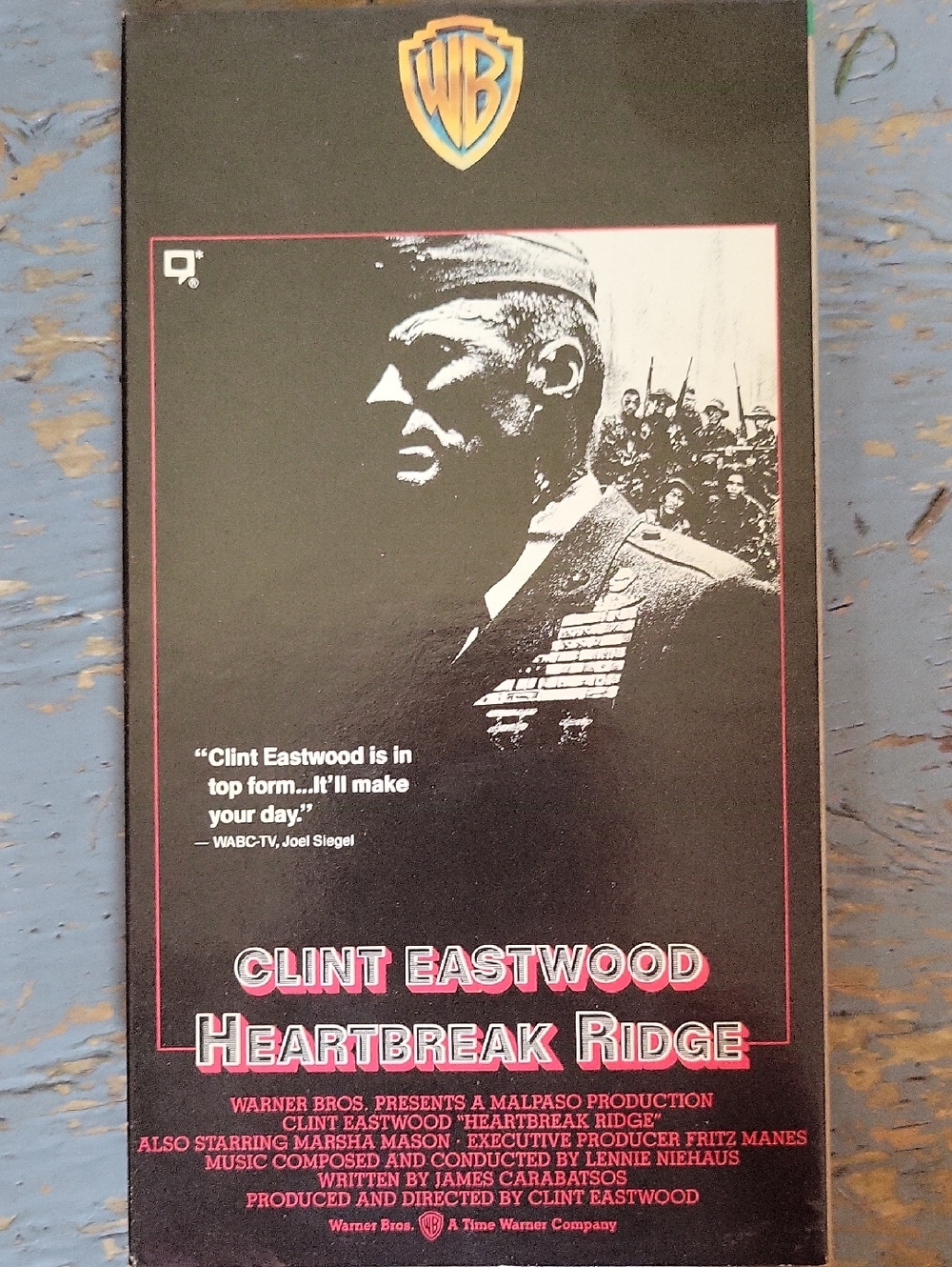 Warner Bros. Black & Pink Clint Eastwood Heartbreak Ridge VHS Movie